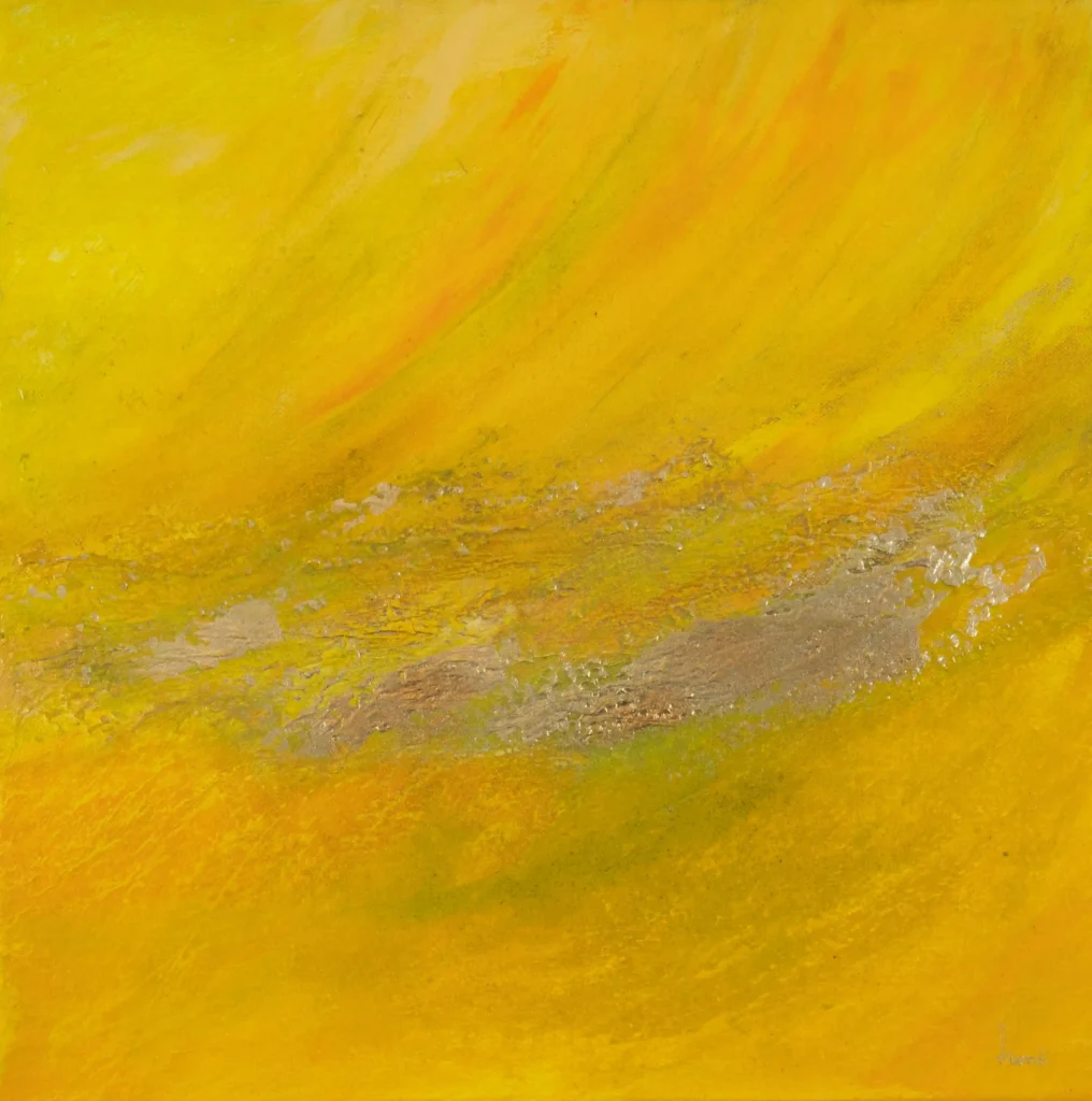 Golden Hour - 40 x 40 cm - Acryl & Struktur auf Leinwand